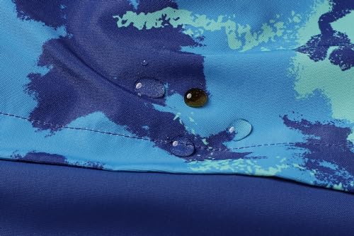 Image of MGEOY Boys Girls Rain Jackets Lightweight Waterproof Hooded Raincoats Windbreakers for Kids 4-12Y, Blue-2(lining:fleece)