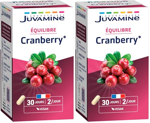 JUVAMINE - Equilibre - Formule Concentrée Cranberry - Vegan - Cranberry - 60 Unité (Lot de 2)