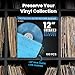 EVEO 100x Vinyl Record Sleeves Outer – Crystal Clear Outer Vinyl Sleeves LP Album Covers 12.75