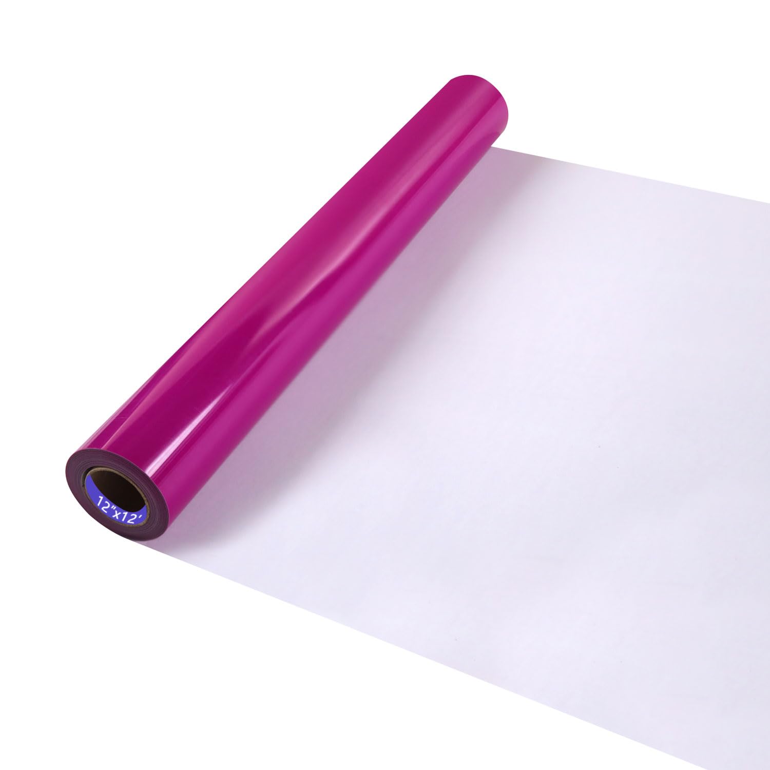 Neon Purple HTV Iron on Vinyl 12Inch by 12ft Roll HTV Heat Transfer Vinyl for T-Shirt HTV Vinyl Rolls for All Cutter Machine - Easy to Cut &amp; Weed for Heat Vinyl Design (Neon Purple, 12ft)