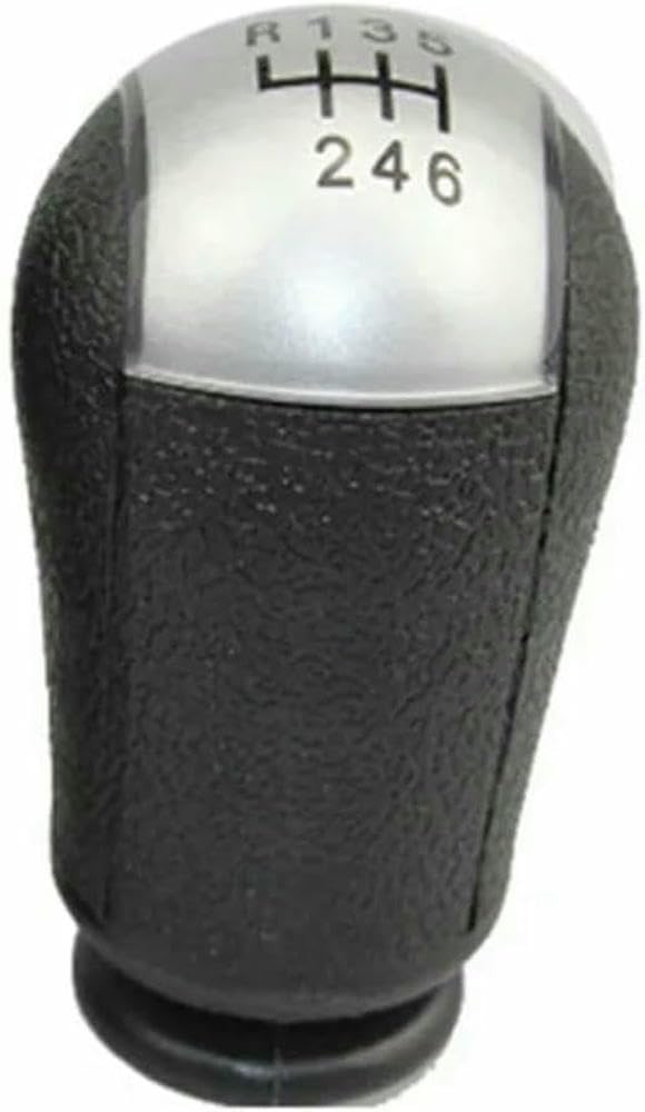 Gznbb 6 Speed Silver Car Manual Gear Shift Knob Boot Cover Gaiter Lever Shifter Handle Stick, For Ford Focus 2 Mondeo Mk2 2004-2011