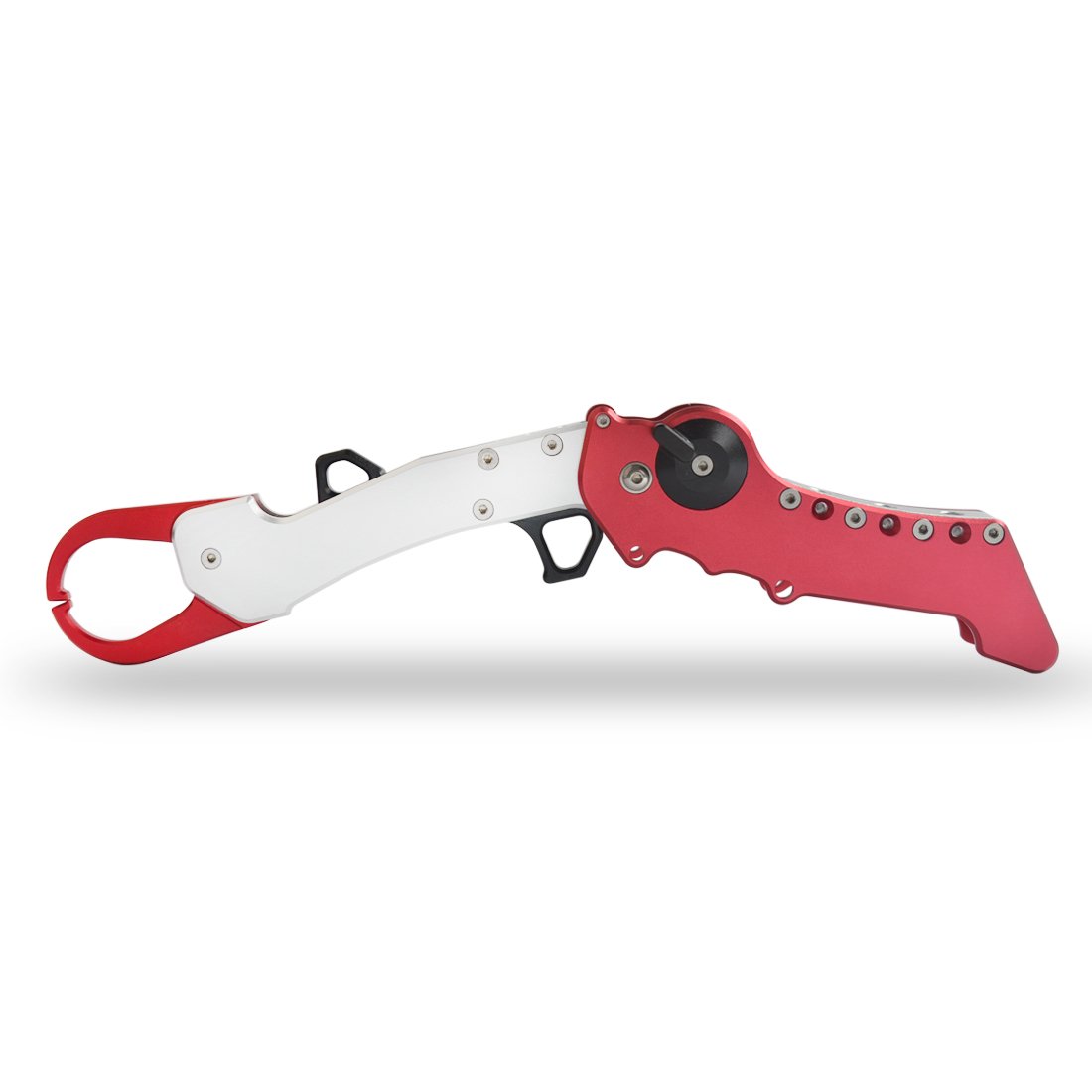 Fish Gripper Aluminum Lip Grip Grabber Tools Salwater with Sheath Lanyard 50kg/110lb