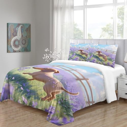 Housse de couette Teckel 3D en microfibre brossée de qualité supérieure