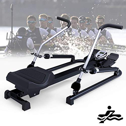 Image of Foldable Rowing Machines Hydraulic Rower Trainer Indoor Rowing Device Mute Easy to Store Home Fitness Machine Hd Data Display Maximum Load 120Kg Suitable for Home Fitness Exercise
