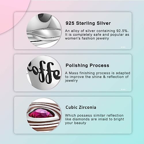 Image of LUXILLA Love You Best Friend Grandma Wife Heart Charm 925 Sterling Silver Charms Fit for Bracelets Necklace Jewelry Gift for Women
