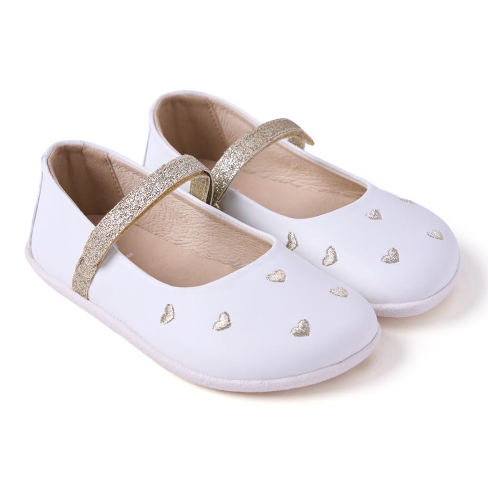 GIOSEPPO Hemse Mary Jane Flat, White, 3 UK