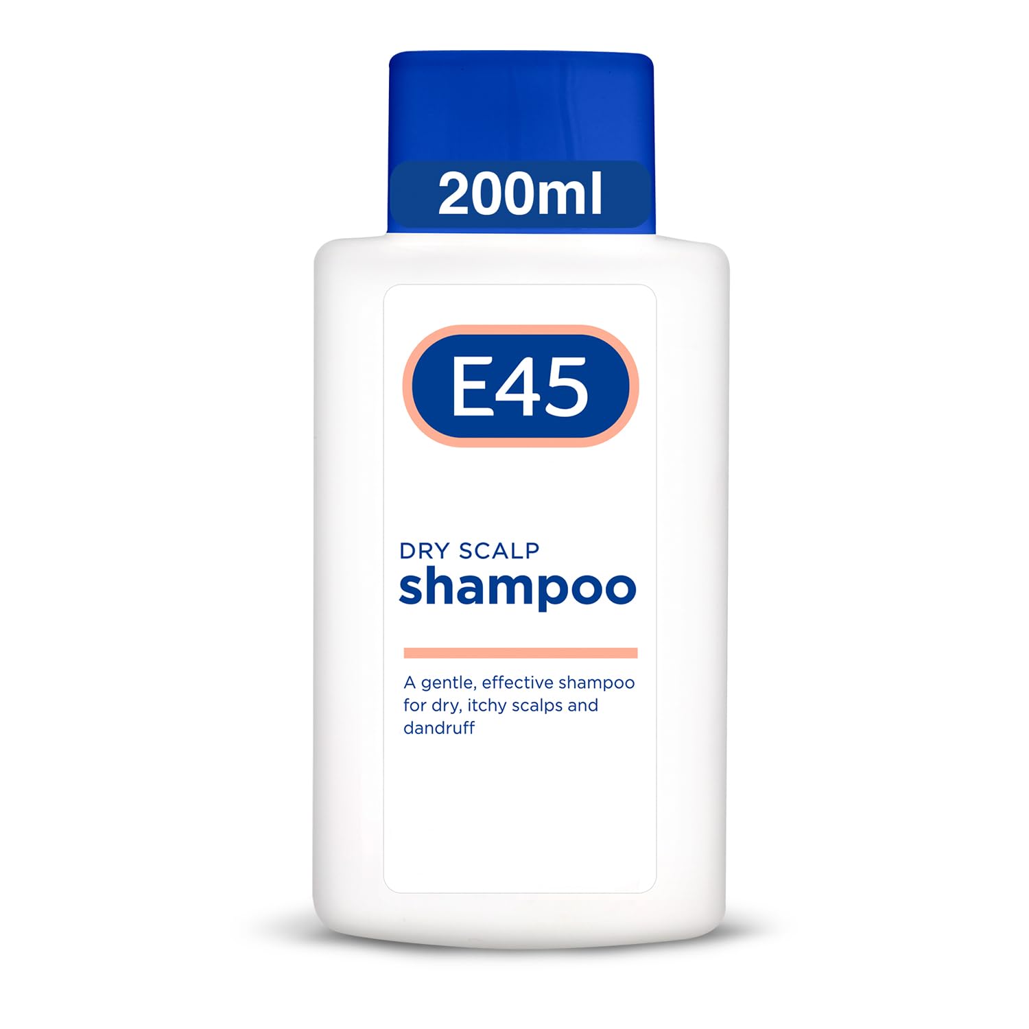 Champú E45 para cuero cabelludo seco - Alivio e hidratación con Pro Vitamina B5 - Anticaspa - Cabello limpio y brillante - Sin fragancia
