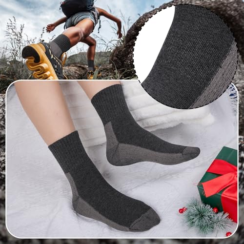 Womens Socks Merino Wool Hiking Boot Socks for Women Warm Thermal Thick Winter Cozy Gifts 2 Pairs Size 9-114