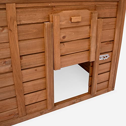 COTENTINE Holz Hühnerstall, 6 bis 8 Hühner, Hühnerkäfig mit Gehege – Bild 7