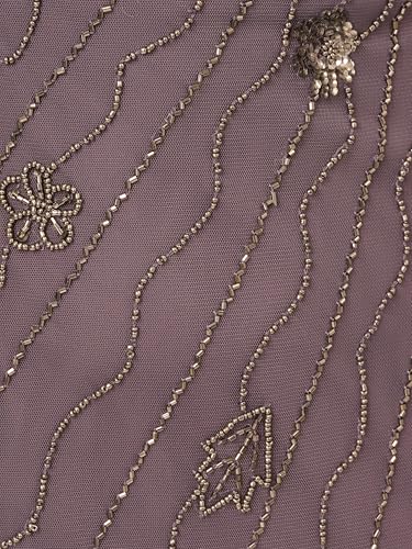 Adrianna Papell Women's Bead Flutter Sleeve Long Dress3