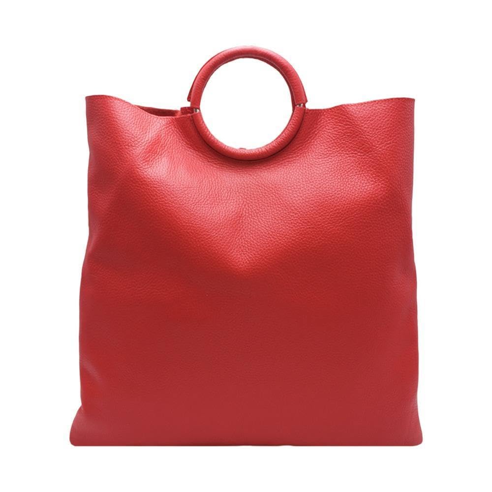FrasiBags Borsa Sacca in Pelle, Borsa da Donna, Borsa a Mano Donna, Borsa Sacca con Manico Tondo Made in Italy