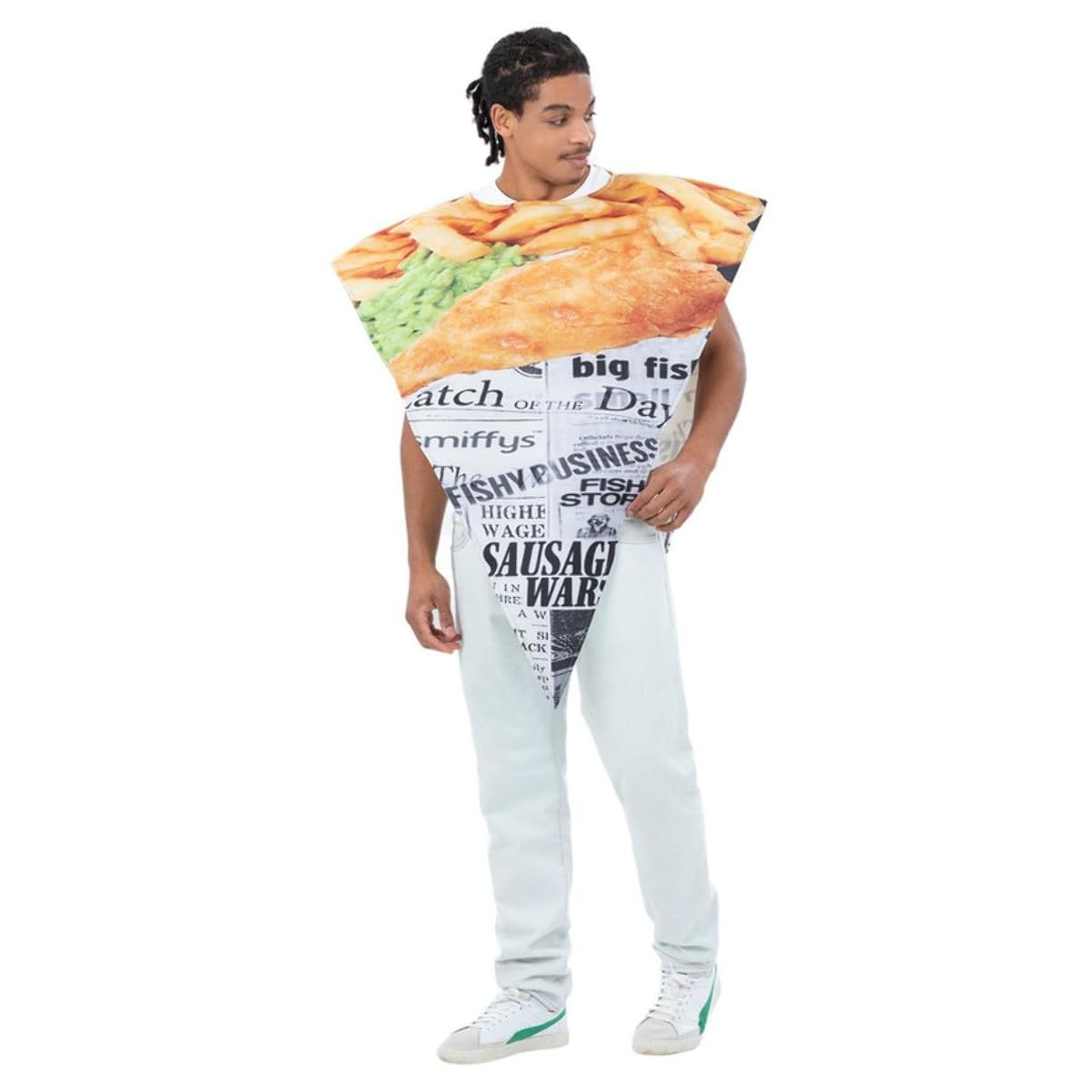 Smiffys Fish & Chips Costume Poncho