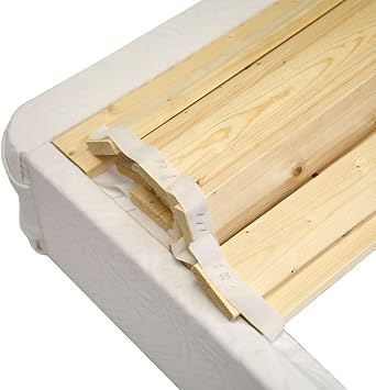 Happsy Organic Bed Foundation - Ready to Assemble Organic Foundation - Heavy Duty Bed Base - Eco-Friendly Pine Wood Mattress Foundation - Twin