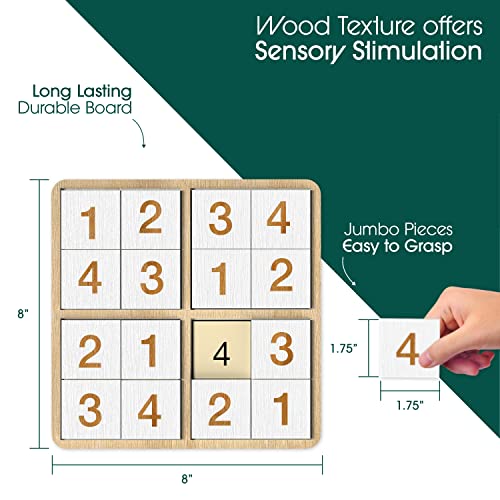 Image of Keeping Busy Sudoku Dementia Activities for Seniors | Alzheimer Products for Elderly Patients | Fun Memory Game Toy & Cognitive Brain Puzzle for Senior Citizens w /Memory Loss or Alzheimers