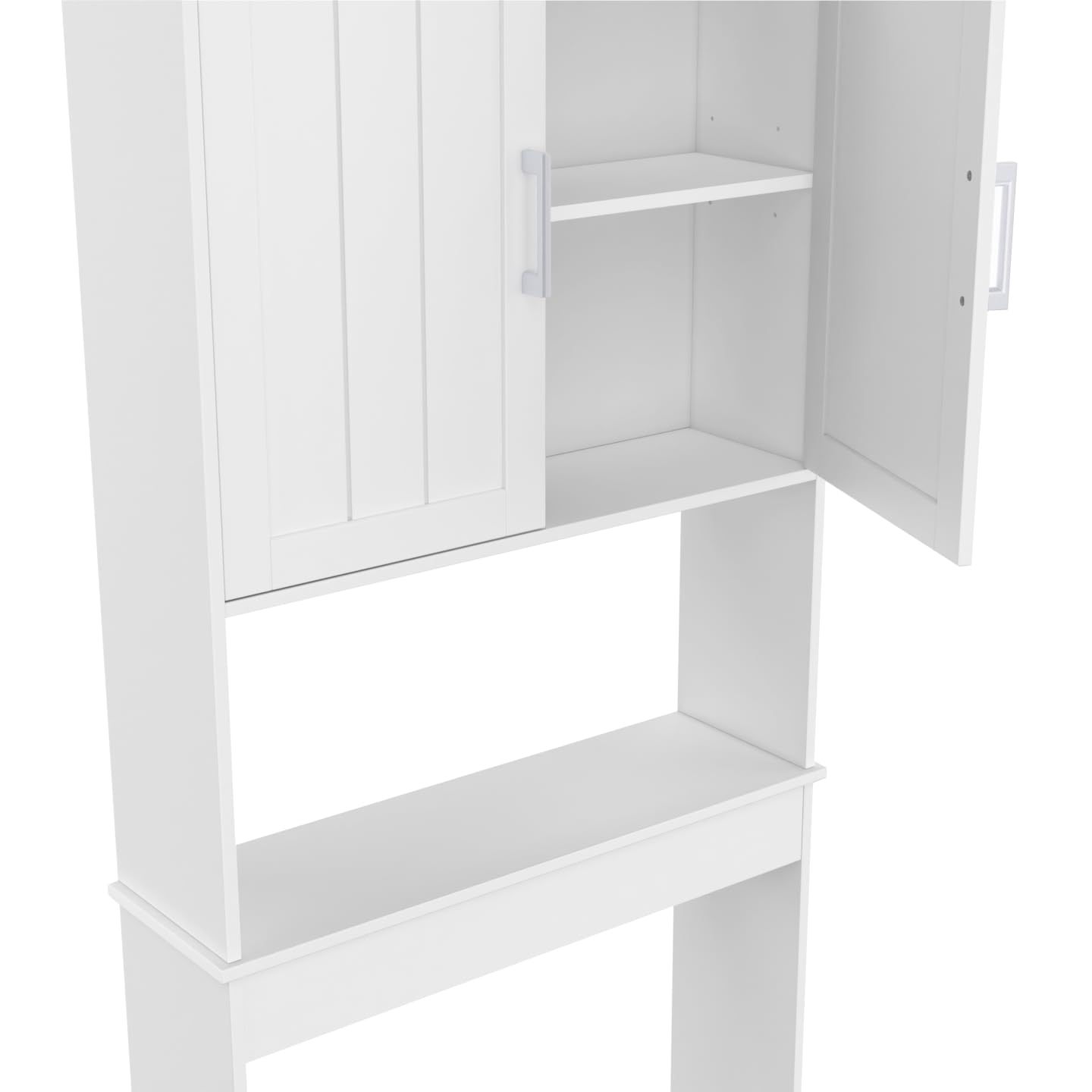 IDMarket - Mueble estante superior WC Waldo Placard madera, color blanco
