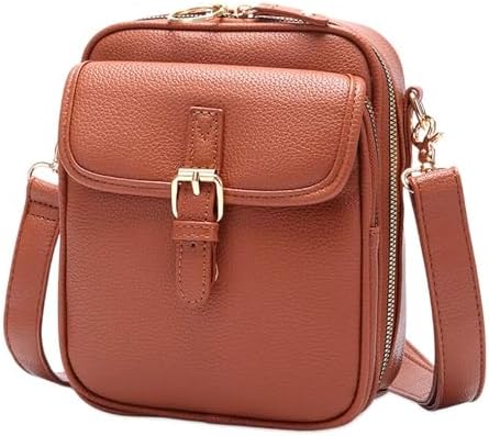hoehew Crossbody Leather Bag for Women, Multi-Slot Multifunctiona...