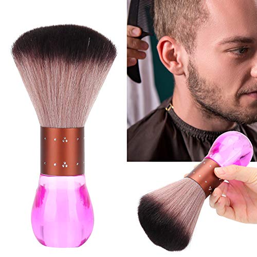 Nacken-Staubbürste, Nacken-Gesicht-Haar-Staubbürste für Friseur und Salon Verwenden Sie Zum Abbürsten von Haaren um Gesicht, Dekolleté und Ohren, Blau und Rosa Optional(Rosa)