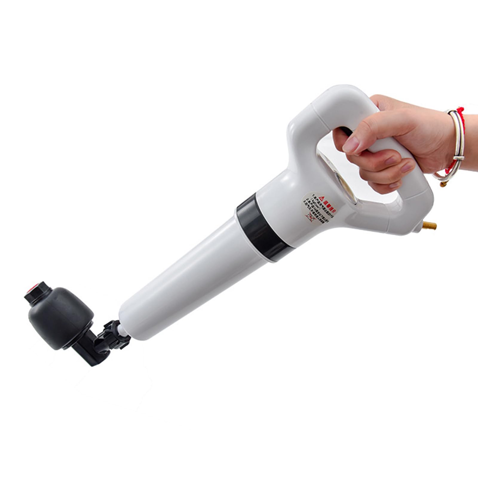 Bomba desatascadora – Limpiador de tuberías con Aire comprimido, Limpieza de Aire comprimido para desagües obstruidos, Inodoro/Ducha/Fregadero mecánico, sin tuberías