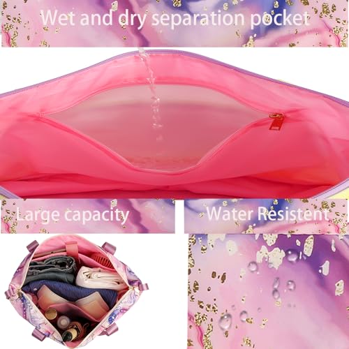 Large Travel Duffel Bag With Wheels Waterproof Lightweight, Sports Tote Gym Bag, Carry on Luggage with Dry&Wet Separation for Gym, Vacation3