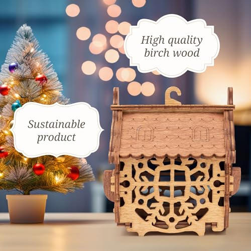 iDventure Happy New Year Treasure Box, 3D Puzzle Box with a Secret for Adults, Christmas Decoration Tree Toy, Cryptex - Image 4
