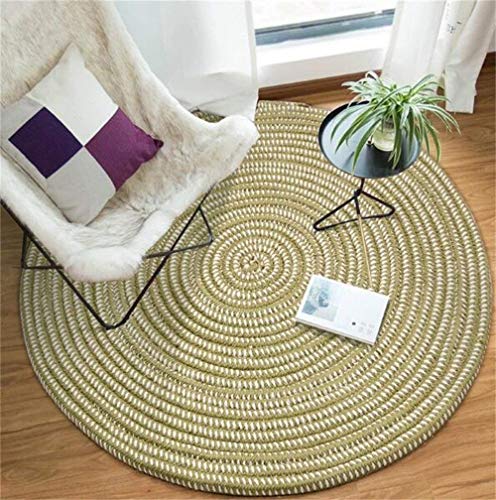Tapis rond en corde isolant et lavable pour chaise et chambre - 3
