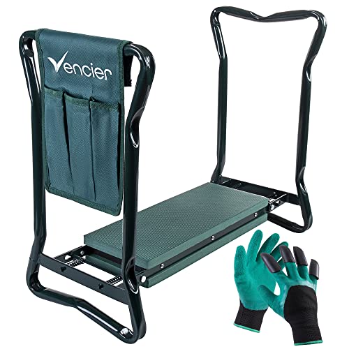 Vencier Folding Portable Garden Kneeler For Gardening Multi Use Can Be Adjusted To Use As Bench...