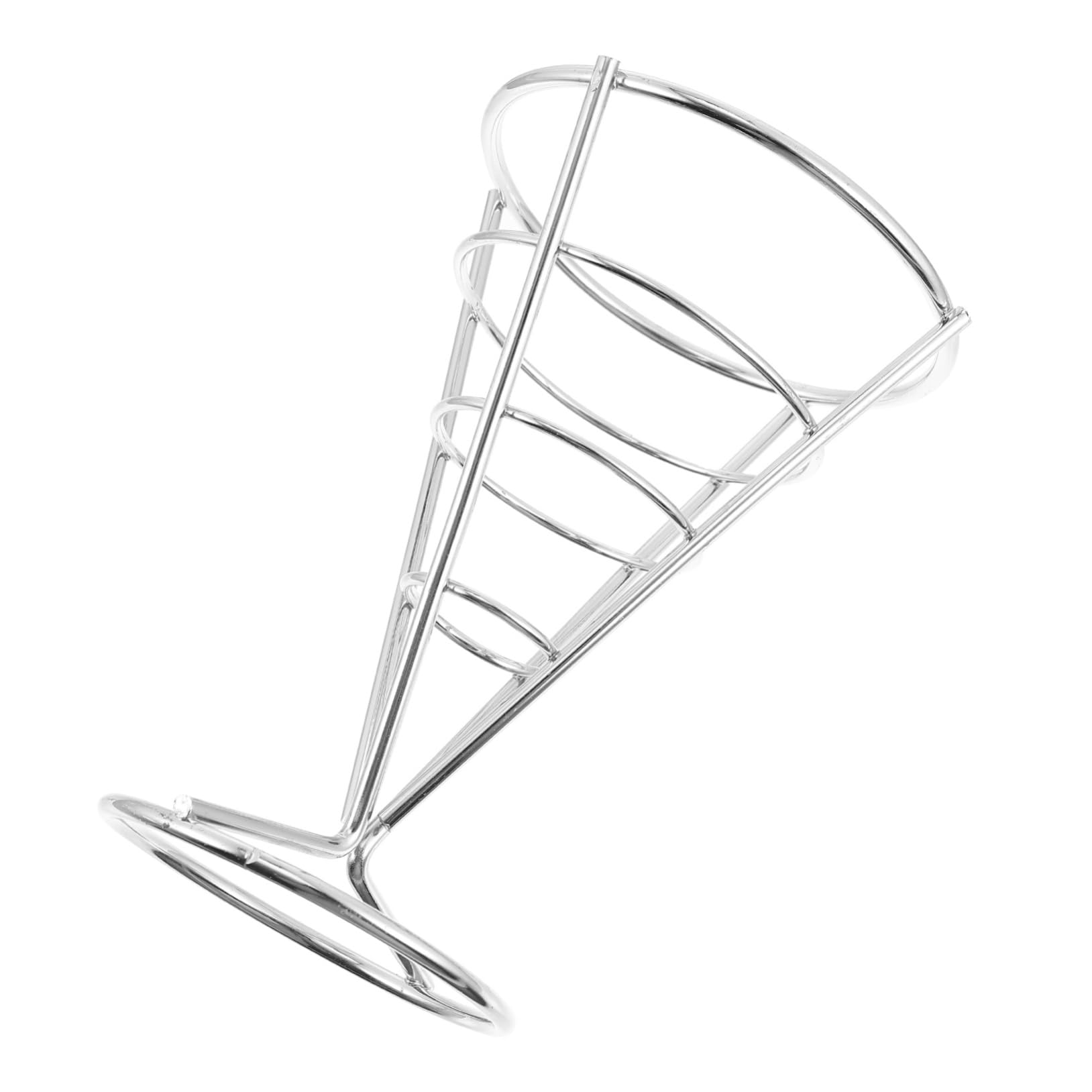 Cabilock French Fries Rack Iron Stand Stainless Steel Snack Holder Easy Clean Storage-friendly