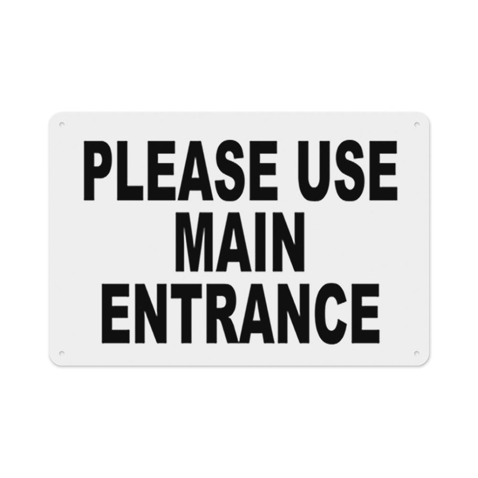 Please Use Main Entrance Wall Art Decor Plaque for Cafe Farm Garage Garden Yard Tin Sign 8x12 Inch
