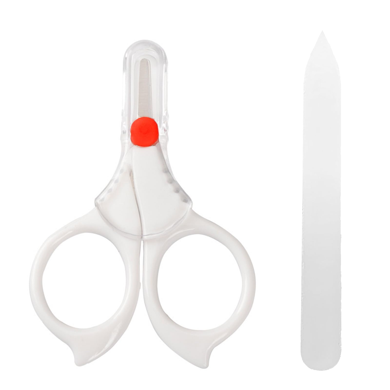 luoshaPUCY Tijeras para Uñas de bebé, Tijera Infantil,Kit de Uñas de Bebé, Juego de Cuidado de Uñas para Bebés con Limas de Uñas(Blanco)