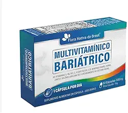 Kit 2x Multivitamí­nico Bariátrico Com Vitamina D B6 B12 Ácido Fólico Cobre Ferro Zinco 30 Caps 500mg