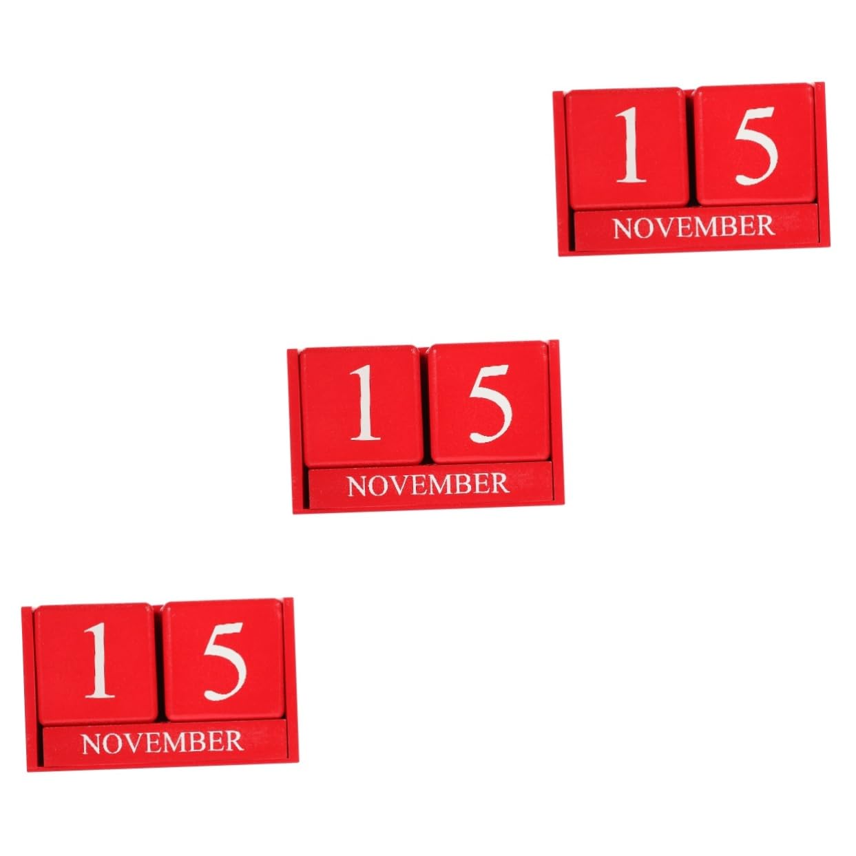 TEHAUX 3piezas Calendario Perpetuo De Mesa De Estilo Europeo Decoración De Oficina y Hogar Calendario De Bloques De Creativo Accesorio De Escritorio Elegante Para Cafés y Restaurantes