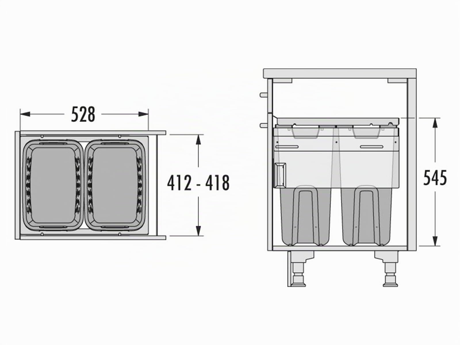 Hailo Laundry Carrier 450-3270461 Einbau Wäschesammler