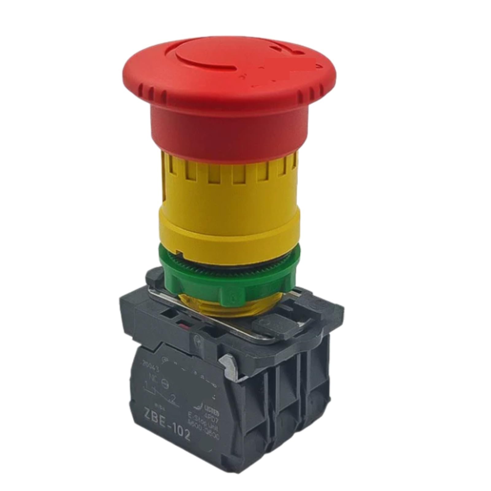 JHSLJCQS Emergency Stop Button ZB5AS844, 3NC Push Button Switch