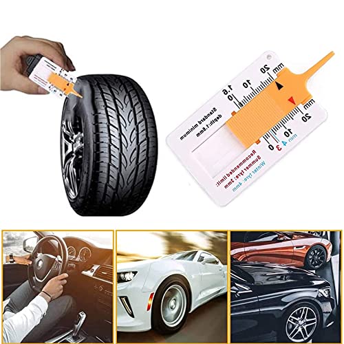 Yuemuop 4 Stuks Kunststof band dieptemeter, bandenprofiel dieptemeter 0-20mm, Profieldieptemeter voor Auto en Motor… - Image 5