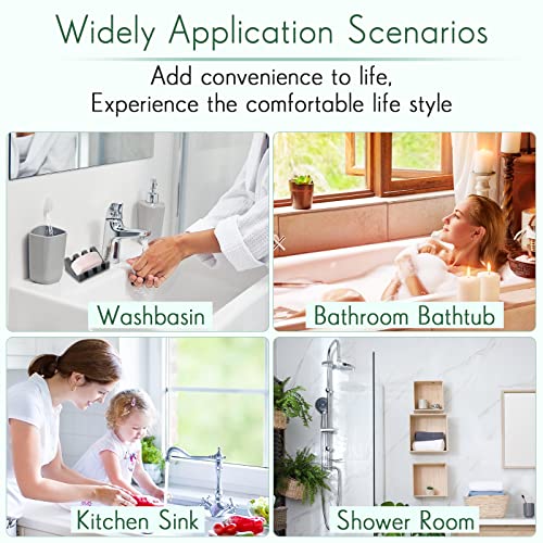 Silicone Soap Dish Self Draining Soap Dish Shower Waterfall Bar Soap Holder Tray With Drain Soap Saver For Kitchen Bathroom Accessories (Dark Grey, Light Green, 2) #TOP5