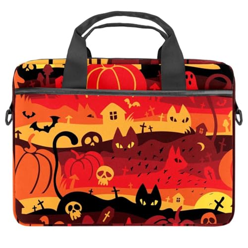 Housse ordinateur bandoulière 13 à 14.5 pouces design crâne multicolore