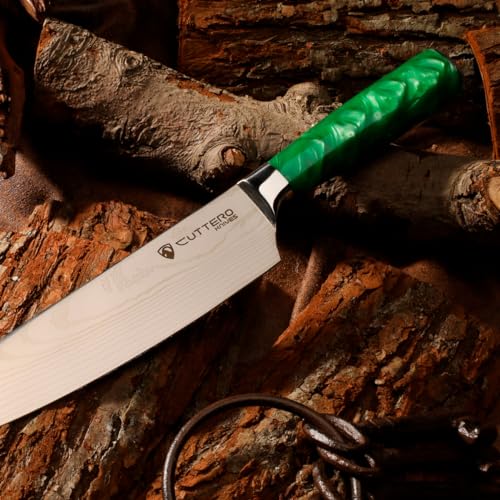 Cutelo Sky 8 Polegadas Verde - Faca do Chef Profissional em Aço Inoxidável: Estilo, Resistência e Ef
