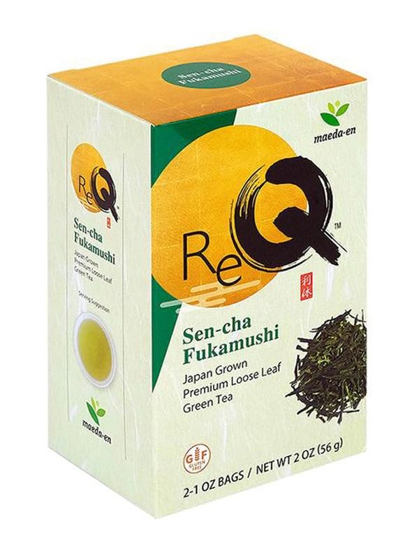 MAEDA-EN Re-Q Sen-cha Fukamushi Té verde de hojas sueltas 1.98 oz de auténtico origen japonés té verde puro natural 08102 1 paquete