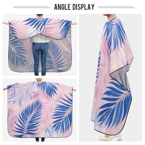 Capa de Barbero Impermeable ALAZA Blue Palm Leaves miniatura 5