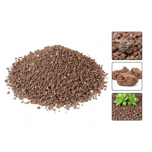 Der Naturstein Garten Lava Mulch 8–16mm für Garten und Aquarium, Frostfest, Geruchlos, als Mulch und Dekoration, langfristige Bodenverbesserung - 25kg