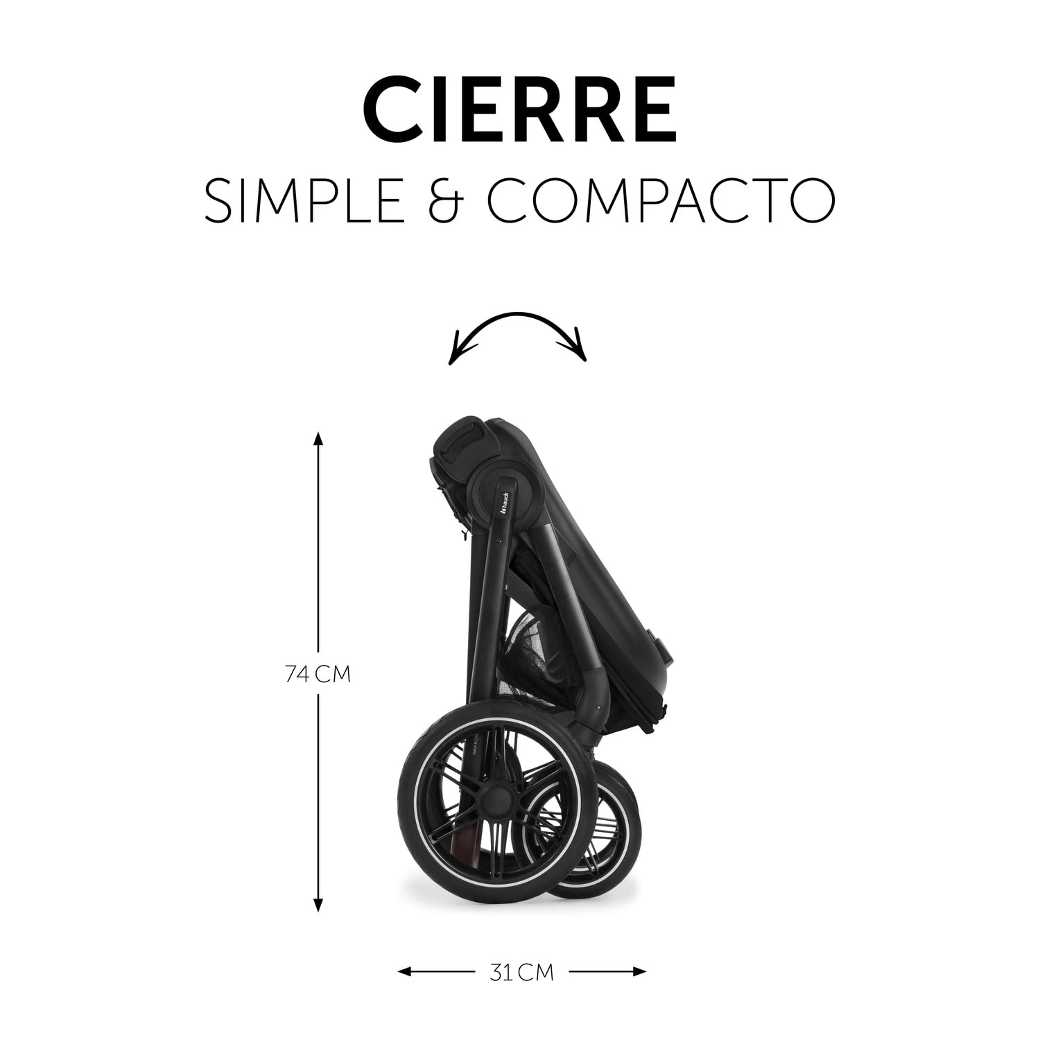 hauck Walk N Care Silla de Paseo Ligera 22 kg - Carro Bebe Reversible con Ruedas de Goma - Carrito Compacto con Cubrepiernas - Asiento y Manillar Ajustables - Capota XXL - Protección UV 50+ - Negro
