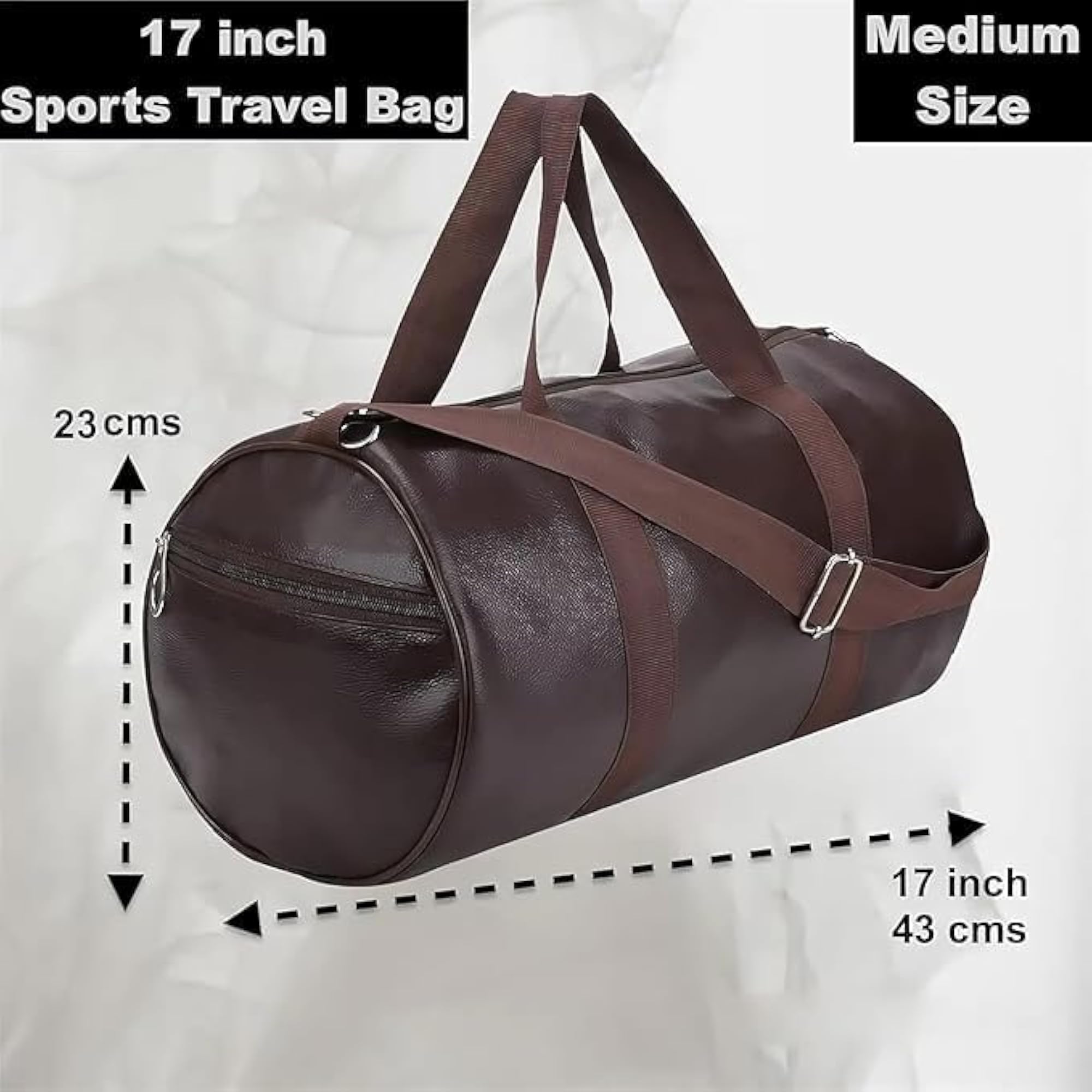 Brown Leather Backpack & Duffel Bag Combo for Men, 2-Piece Set