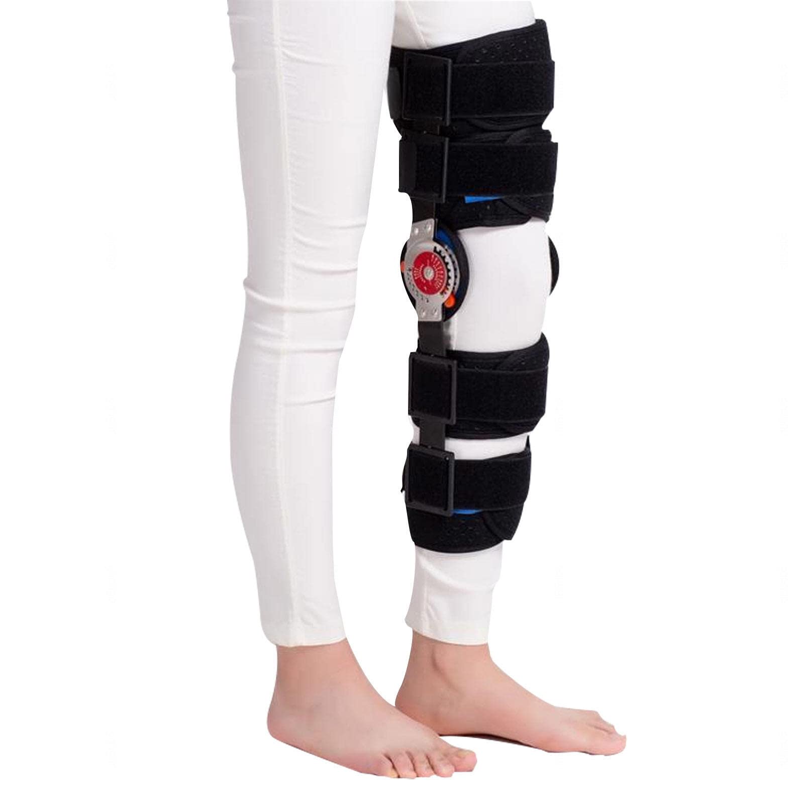 Knieorthese – Gelenkige Wegfahrsperre für ACL-, MCL- und PCL-Verletzungen – für Frauen und Männer – Einstellbare Wiederherstellungsunterstützung für orthopädische Reha, Post-OP,