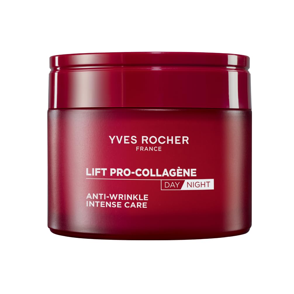 Yves Rocher LIFT PRO-COLLAGÈNE Tratamiento AntiArrugas Reafirmante Intenso Día y Noche - Fórmula Innovadora con Ficoide Glacial y Acido Hialuronico - Alisa, Rellena y Nutre - 75ml