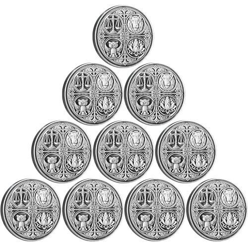 Strugglejewelry The Four Cardinal Virtues Stoic Coin: Emblem of Christian Ethical Principles — Inspirational Daily Reminder for Stoicism Enthusiasts and Thoughtful Gifts (Pack of 10)
