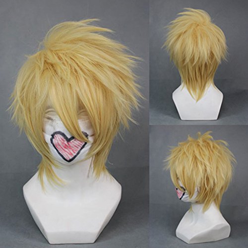 Cfalaicos Short Layer Cosplay Costume Wig + Free Wig Cap (Yellow) -- Amnesia Toma