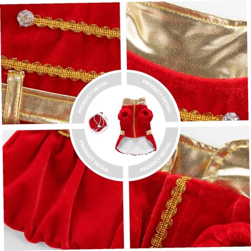Disfraz navideño rojo para perros talla L miniatura 5