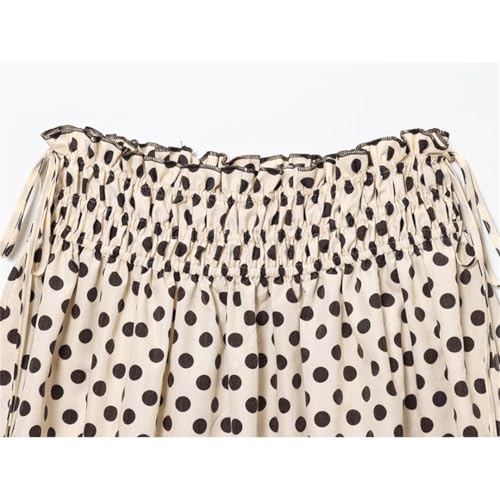 Women’S Lace-Up Detail Midi Skirt High Waist A-Line Non-Stretch Regular Fit Feminine Design4