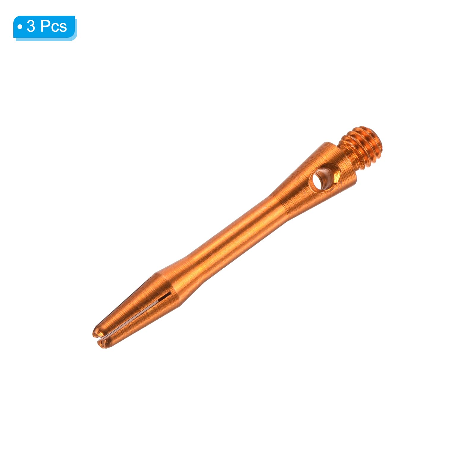 PATIKIL 35mm Aluminum Dart Shafts, Medium 2BA Thread Dart Stems Dart Accessories Throwing Fitting for Steel Tip - 3 Pack (Orange) - Image 3