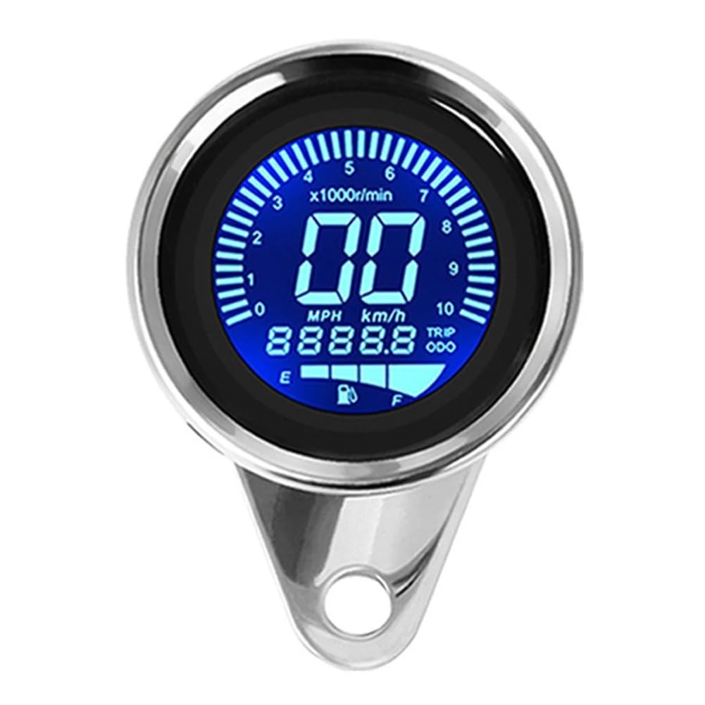 tacómetro Digital Tacómetro Universal para Motocicletas de 12 V, odómetro, tacómetro Digital, Indicadores Velocidad con luz Nocturna y Pantalla